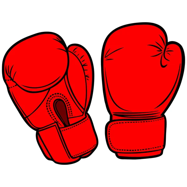 Boxing Gloves - A cartoon illustration of a pair of Boxing Gloves.