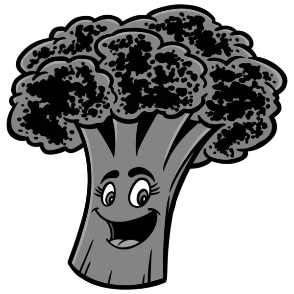 Ilustração Dos Desenhos Animados Brócolis Uma Ilustração Dos Desenhos Animados —  Vetores de Stock