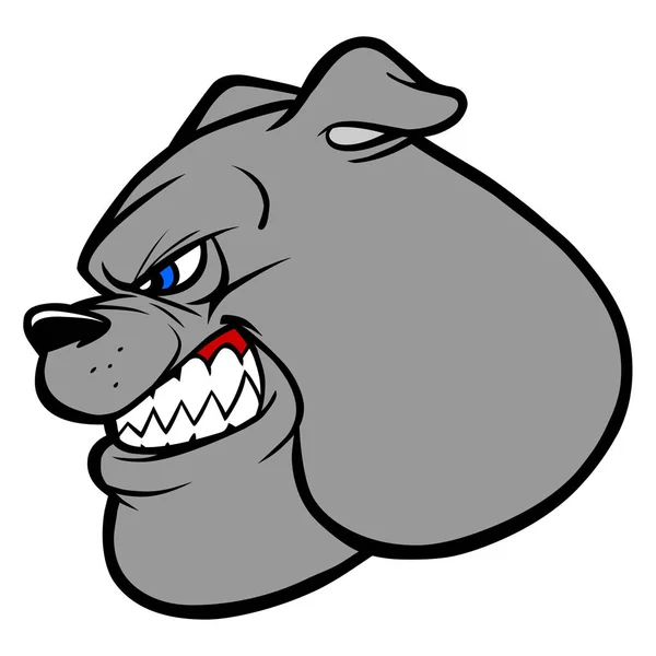 Mascota Bulldog Fighting Una Ilustración Dibujos Animados Una Mascota Bulldog — Vector de stock