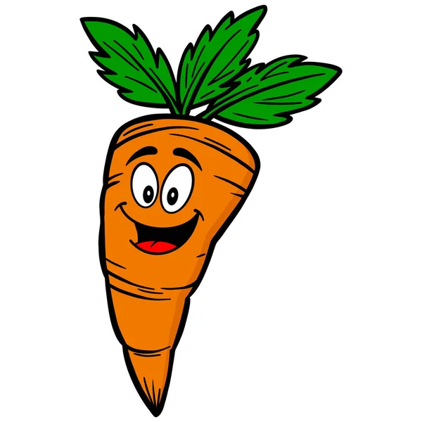 Carrot Cartoon Ilustrasi Kartun Dari Sebuah Maskot Wortel - Stok Vektor