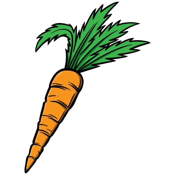 Carrot Sebuah Ilustrasi Kartun Dari Sebuah Wortel - Stok Vektor