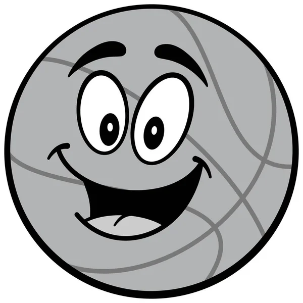 Cartoon Basketball Illustration Una Ilustración Dibujos Animados Una Mascota Baloncesto — Vector de stock