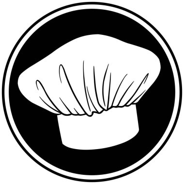 Chef Hat Symbol - Chef Hat Symbol bir karikatür illüstrasyon.