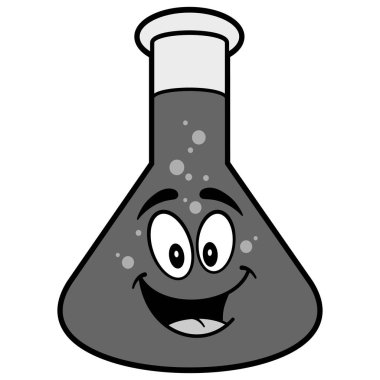 Kimya Flask Maskot İllüstrasyon - Kimya Flask Maskot bir karikatür illüstrasyon.