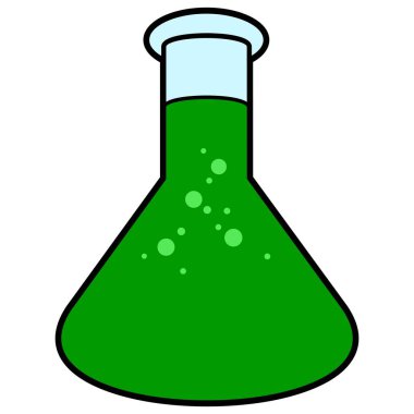 Kimya Flask - Kimya Flask bir karikatür illüstrasyon.