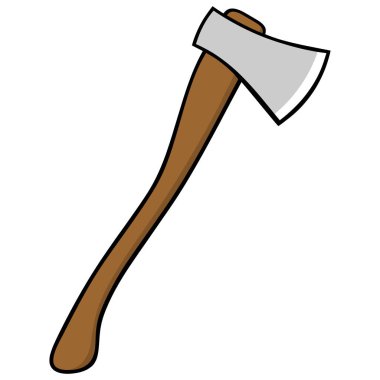 Doğrama Baltası - Doğrama Baltası çizgi film illüstrasyonu.