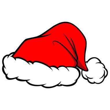 Noel Şapkası - Bir Noel Şapkası bir karikatür illüstrasyon.