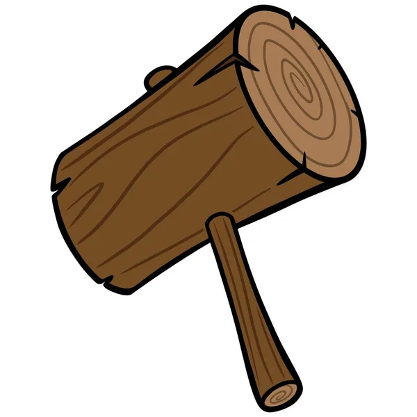 Cartoon Mallet Tecknad Illustration Mallet — Stock vektor