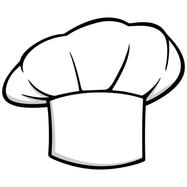Chef Hat Icon Cartone Animato Illustrazione Cappello Chef Mascotte — Vettoriale Stock