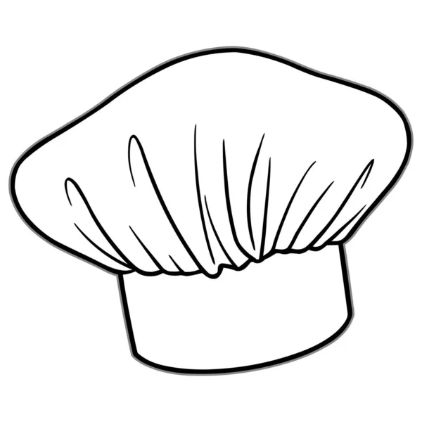 Chef Master Tecknad Illustration Hatt — Stock vektor