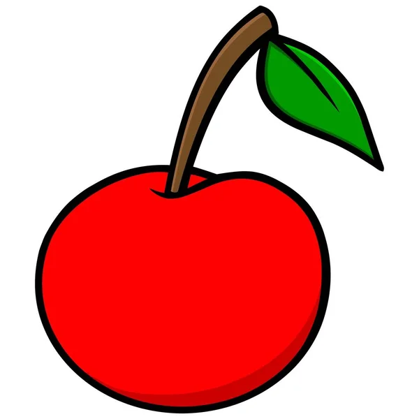 Cherry Icon Uma Ilustração Desenho Animado Uma Cereja — Vetor de Stock