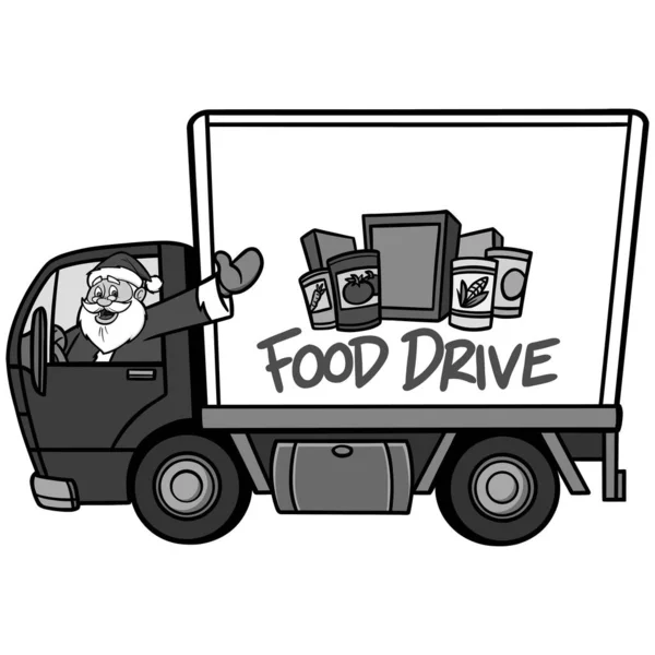 Christmas Food Drive Illustration Карикатурная Иллюстрация Концепции Christmas Food Drive — стоковый вектор