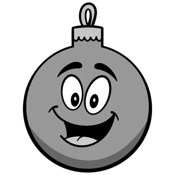 Christmas Ornament Maskot Illustration Tecknad Illustration Jul Prydnad Maskot — Stock vektor