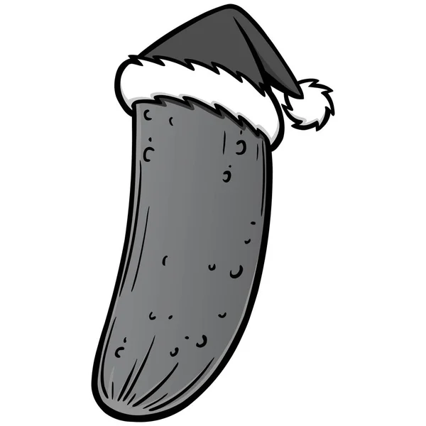 Christmas Pickle Карикатурная Иллюстрация Рождественского Pickle — стоковый вектор