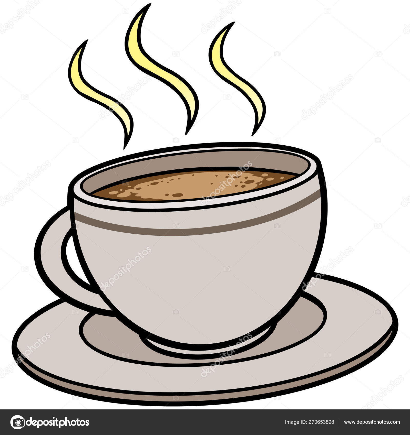 Ilustración De Vector De Tazón De Café De Desayuno De Taza De Café Recién  Nacido Ilustraciones svg, vectoriales, clip art vectorizado libre de  derechos. Image 85136659