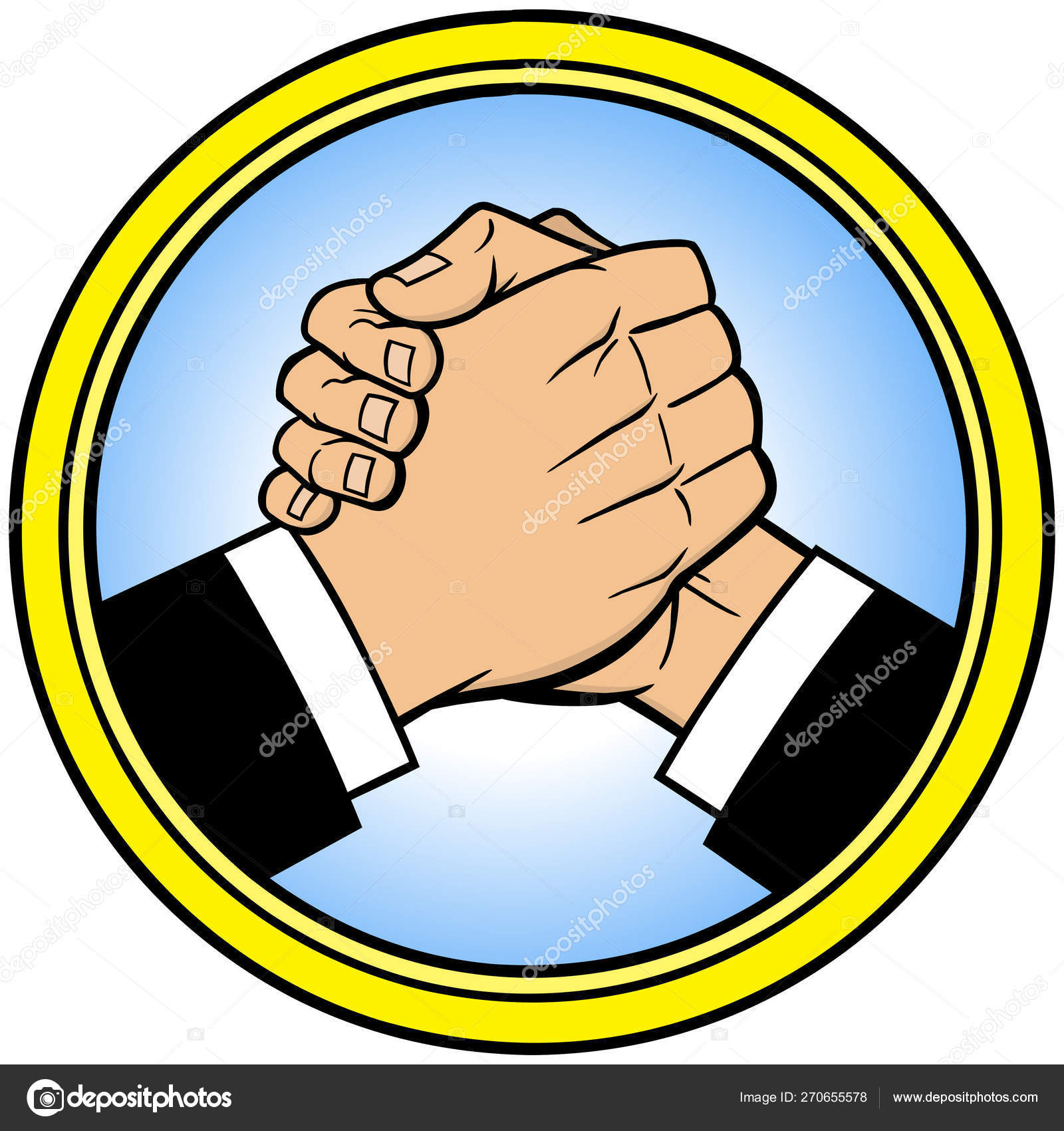 Cool Handshake Icon Cartoon Illustration Cool Handshake Icon Stock Vector  Image by ©larryrains #270655578