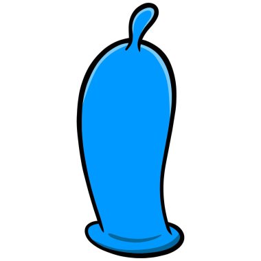 Prezervatif - Prezervatif bir karikatür illüstrasyon.