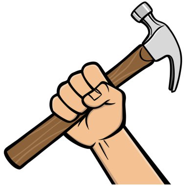 İnşaat Simgesi - Bir Yapı Simgesi bir karikatür illüstrasyon.