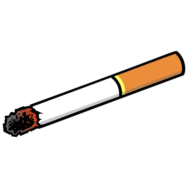 Cigarrillo Una Ilustración Dibujos Animados Cigarrillo — Vector de stock