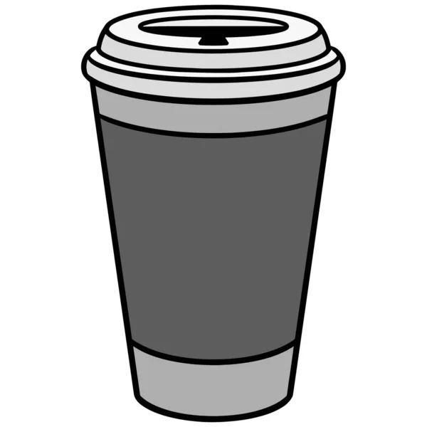 Illustrazione Dell Icona Del Caffè Illustrazione Del Fumetto Una Tazza — Vettoriale Stock