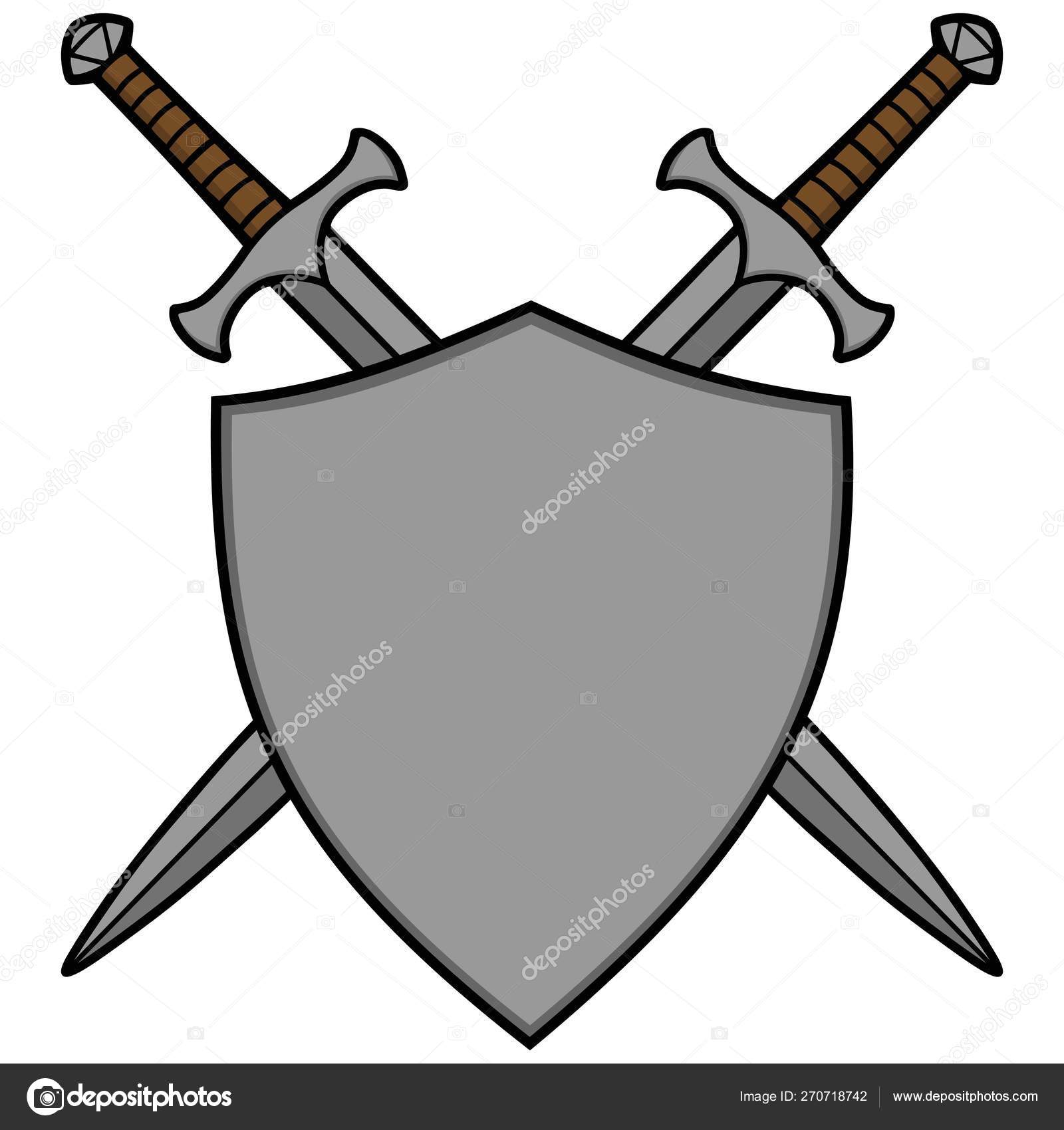 Crossed Swords And Banner Stock Illustrations, Cliparts and Royalty Free Crossed  Swords And Banner Vectors