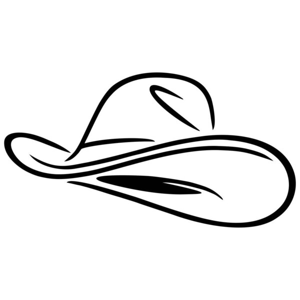 Cowboy Hat  Abstract - A cartoon illustration of a Cowboy Hat.