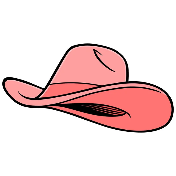 Cowgirl Hut Eine Cartoon Illustration Eines Cowgirl Hutes — Stockvektor
