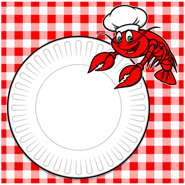 Cookout Crawfish Мультяшная Иллюстрация Приглашения Crawfish Cookout — стоковый вектор