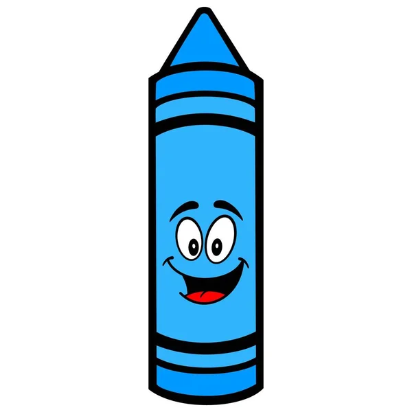 Crayon Mascot Cartone Animato Illustrazione Una Mascotte Pastello — Vettoriale Stock