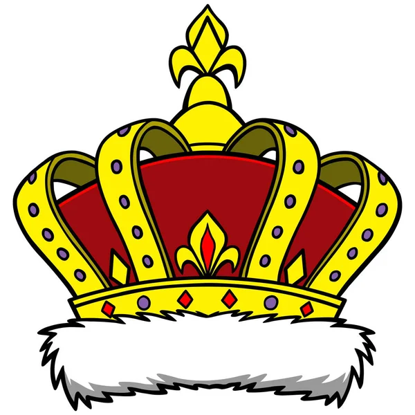 Crown Ένα Καρτούν Εικόνα Ενός Στέμματος — Διανυσματικό Αρχείο
