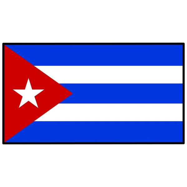 Drapeau Cuba Une Illustration Cartoon Drapeau Cuba — Image vectorielle