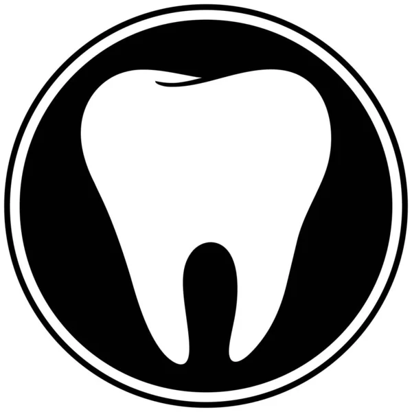 Insignia Del Dentista Una Ilustración Dibujos Animados Icono Del Dentista — Vector de stock