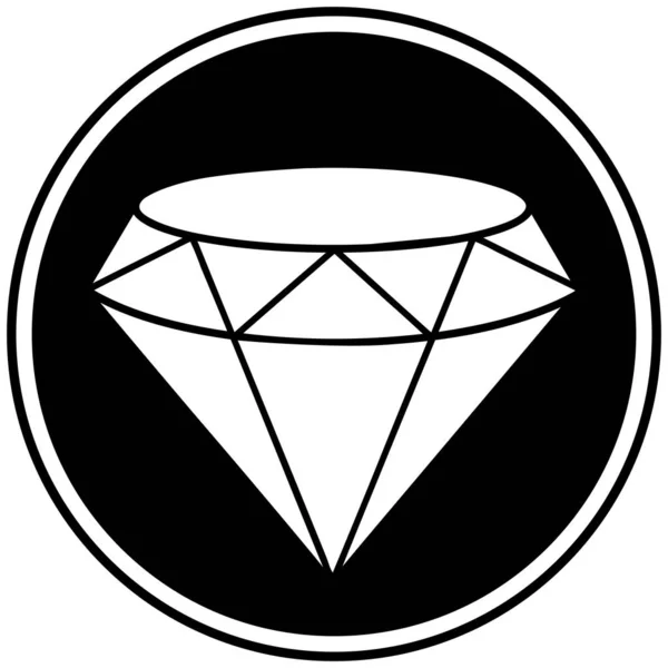 Diamant Symbool Een Cartoon Illustratie Van Een Diamant Symbool — Stockvector