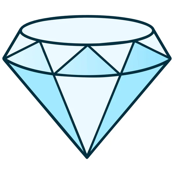 Diamond Een Cartoon Illustratie Van Een Diamant — Stockvector