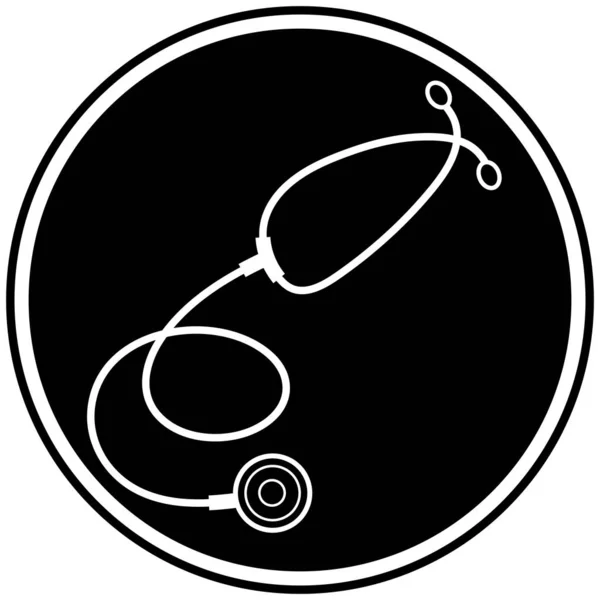 Лікарі Стетоскоп Символ Мультиплікаційна Ілюстрація Ікони Лікарі Стетоскоп — стоковий вектор