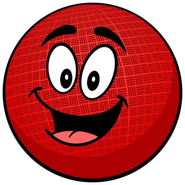 Dodgeball Mascot Una Ilustración Dibujos Animados Una Mascota Dodgeball — Vector de stock