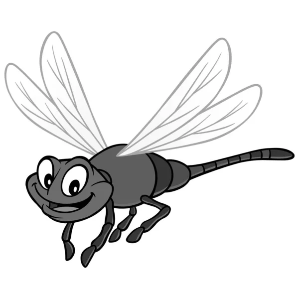 Dragonfly Illustration Cartoon Illustration Dragonfly — Stock Vector