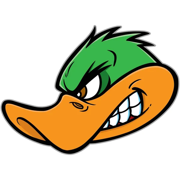 Duck Mascot Cartoon Illustration Duck Mascot — Stock Vector