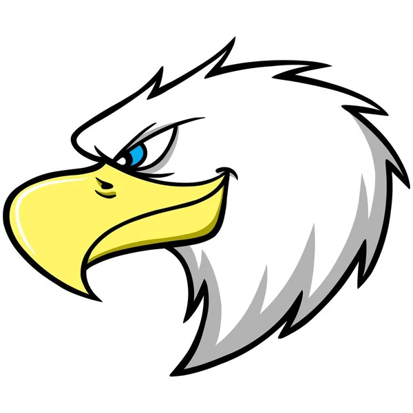 Adler Maskottchen Kopf Eine Cartoon Illustration Eines Adler Maskottchens — Stockvektor