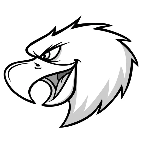 Eagle Mascot Scream Illustration Uma Ilustração Dos Desenhos Animados Uma — Vetor de Stock