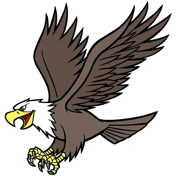 Eagle Mascot Tecknad Illustration Eagle Maskot — Stock vektor