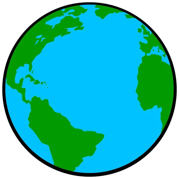 Earth Icon Cartoon Illustration Planet Earth – stockvektor