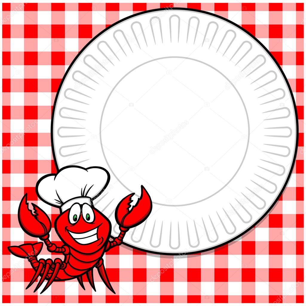 Crawfish Supper Invitation - A cartoon illustration of a Crawfish Supper Invitation.