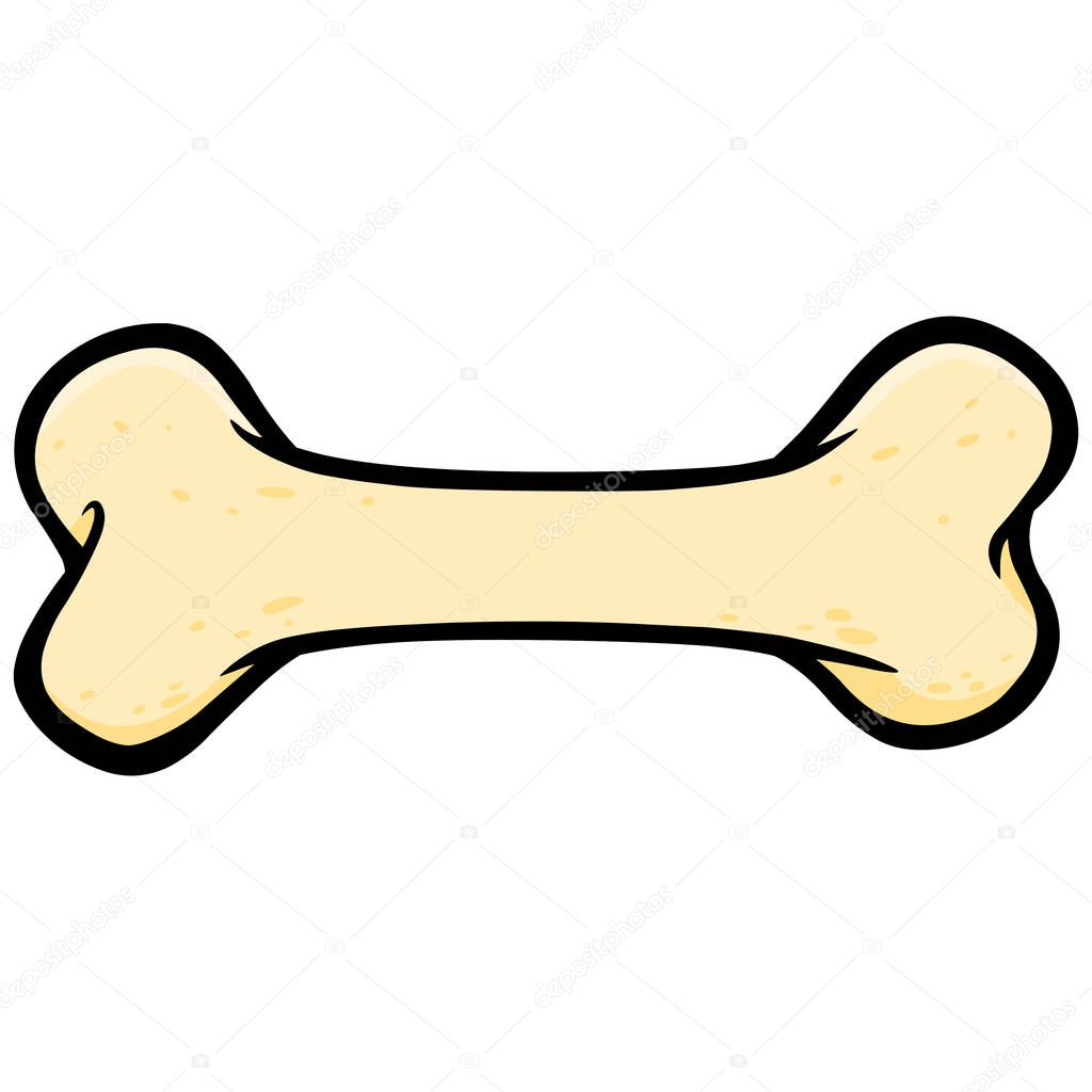 Dog Bone - A cartoon illustration of a Dog Bone.