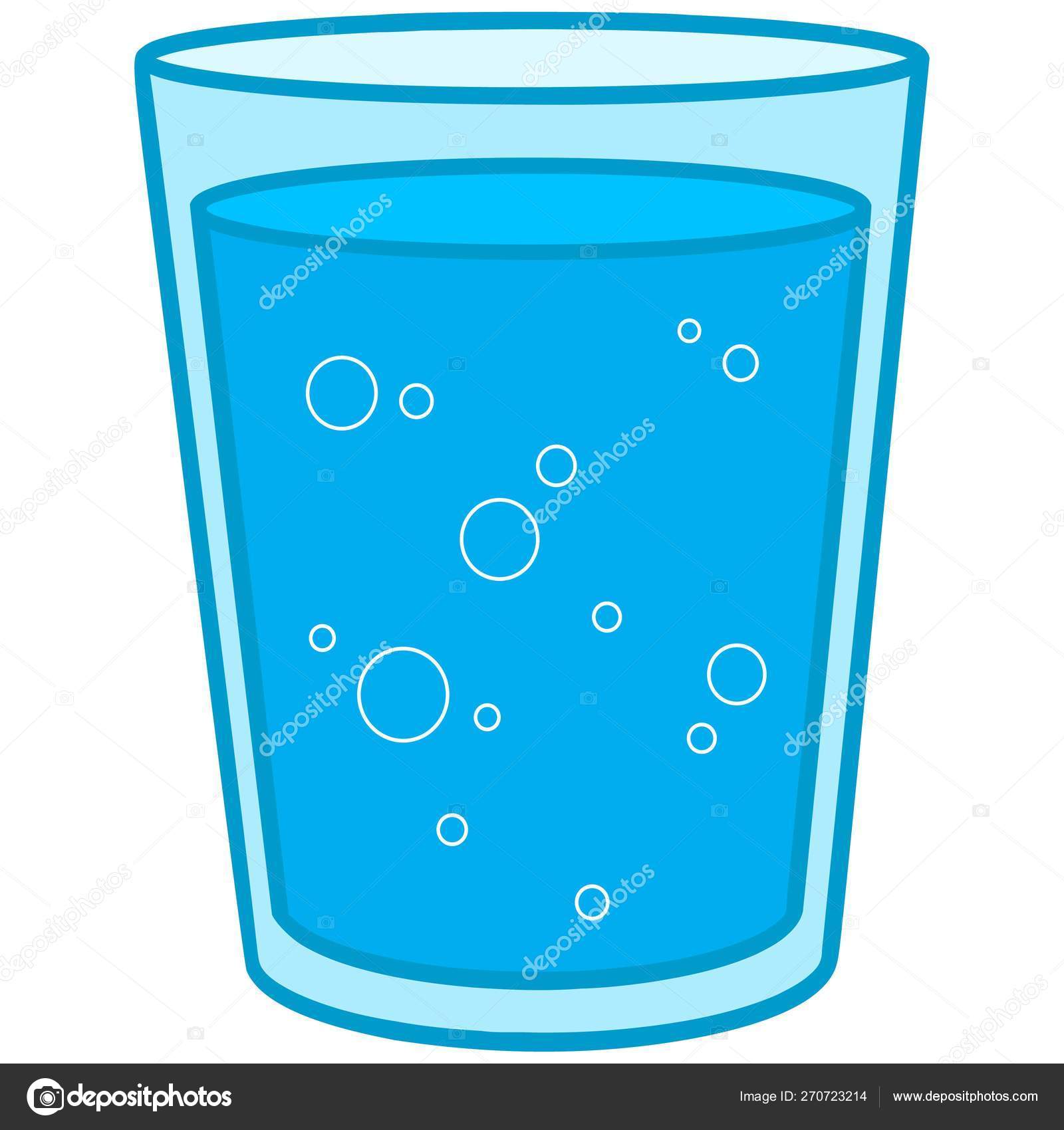 verre d'eau. gobelet liquide bleu. boisson rafraîchissante. dessin animé de  contour de doodle. illustration moderne à la mode 17428798 Art vectoriel  chez Vecteezy