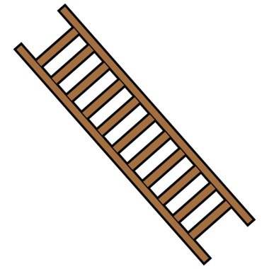 İtfaiyeci Merdiven - Bir İtfaiyeci Merdiven bir karikatür illüstrasyon.