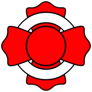 İtfaiyeci Insignia - İtfaiyeci Insignia bir karikatür illüstrasyon.
