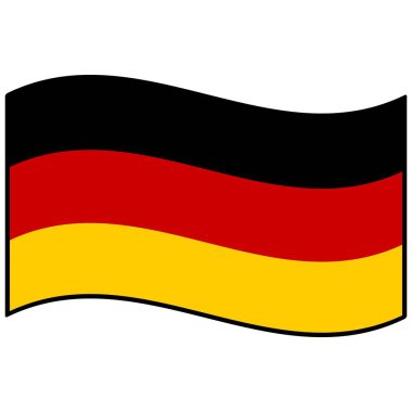 Almanya bayrağı-Almanya bayrağı bir karikatür Illustration.