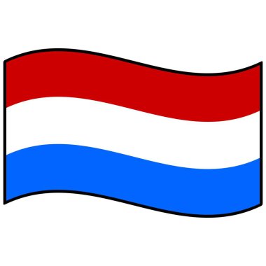 Hollanda bayrağı-Hollanda bayrağı bir karikatür Illustration.