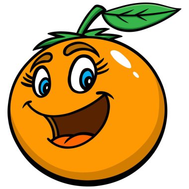 Florida Orange Cutie-bir Florida Orange bir karikatür Illustration.